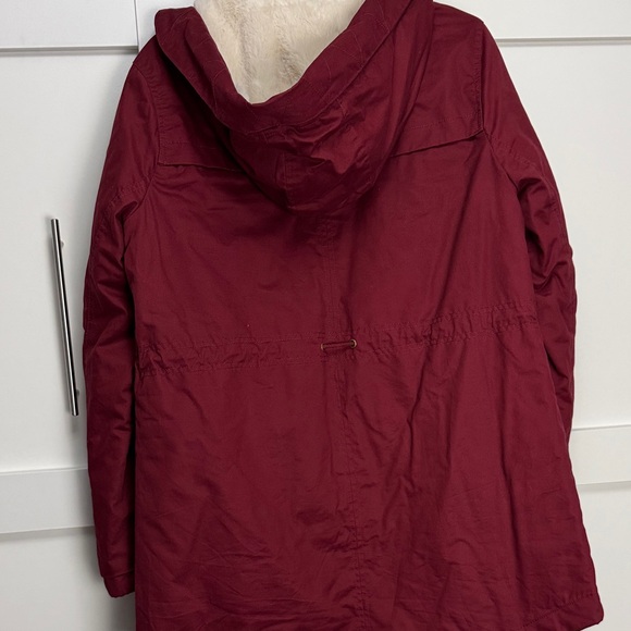 Love Tree Burgundy Hooded Utility Jacket - Picture 4 of 6